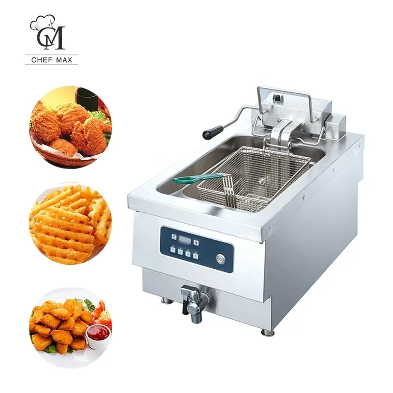 Kitchen Equipment Custom Table Single Double Cylinder Vat Automatic Lift Up fryer electric deep fryers