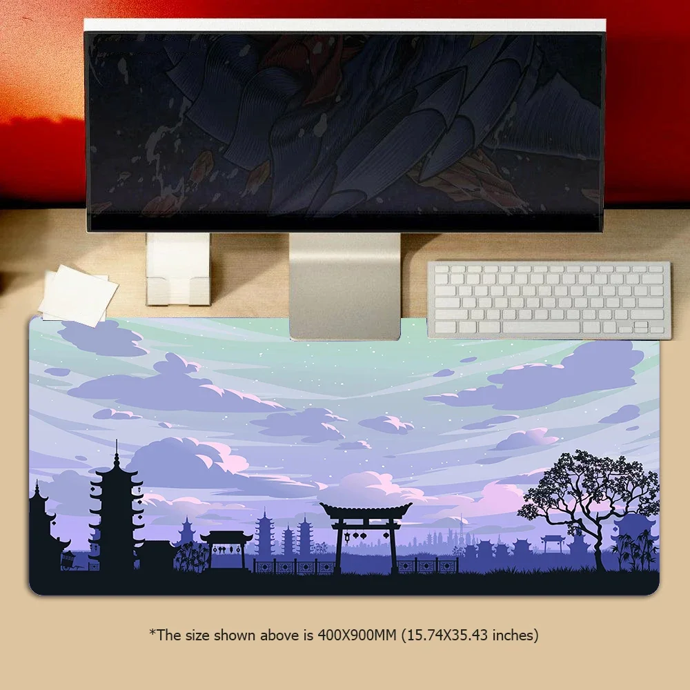 Torii Gate Mouse Pads Big Mousepad Japan Landscape Mouse Mat Keyboard Mats Office Table Carpet Desk Pad Mousepads XXL 900x400