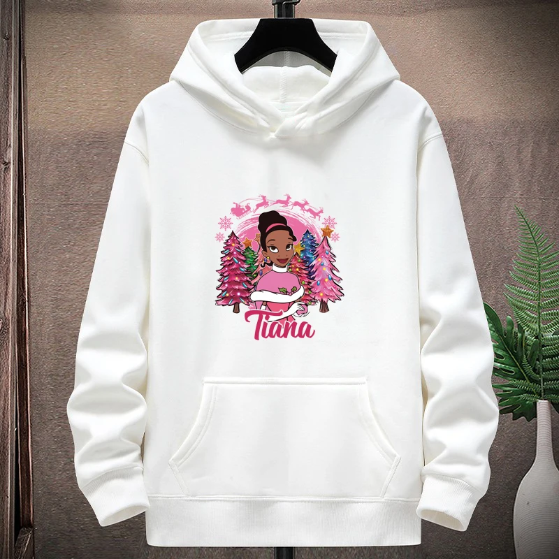 

[Серия «Принцесса] Рождественская фестивальная серия Disney 2025», спортивный свитер для родителей и детей, детская толстовка с капюшоном