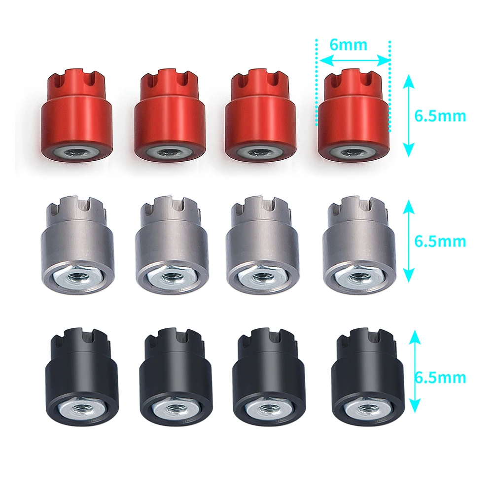 YEAHRUN 4PCS M2 Wheel Nuts Cap Locking Hubs Hex Insert Lock Nut for 1/24 Axial SCX24 Deadbolt Jeep Gladiator Ford Bronco Parts