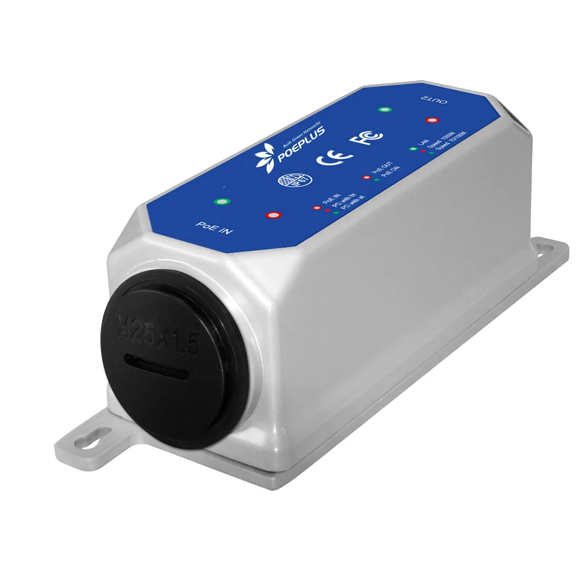 

IP67 Outdoor POE extender 1G/2.5G/10Gbps single port POE repeator Max 90w input and output