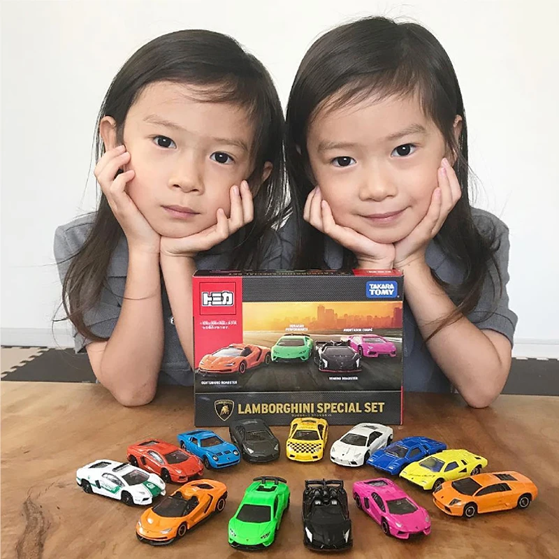 Takara Tomy Tomica Lamborghini Set 4pcs/set Motor Vehicle Model Ornaments Mini Gt Die-cast Alloy Car Model Kids Toys Gifts