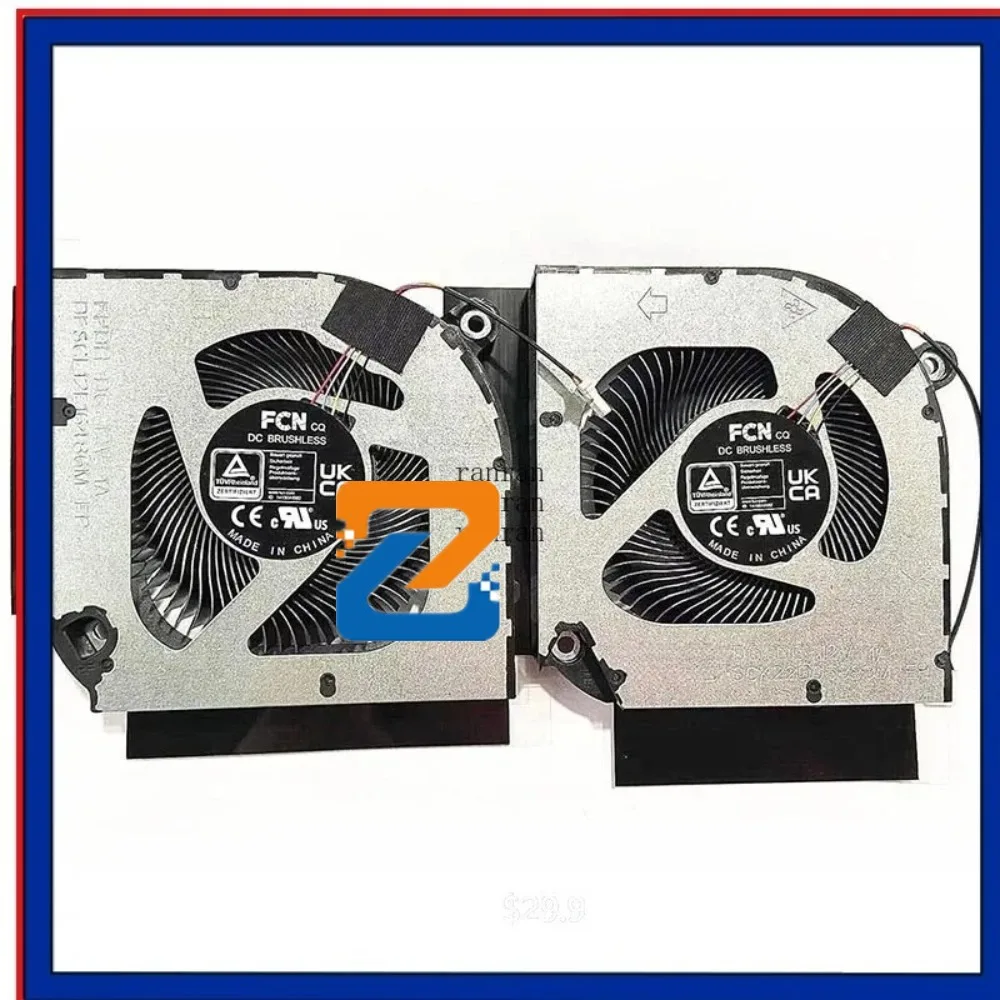 

New CPU GPU Cooling Fan Replacement for Acer Nitro 5 AN515-58 AN517-55 AN515-46 N22C1 PH317-55 PH315-55 PH317-56 DC12V