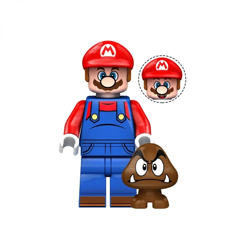 Super Mario Bros Building Toys Figures Dolls DIY Assemble Anime Toy Desk Decoration Cartoon Small Ornaments Creative Accessories