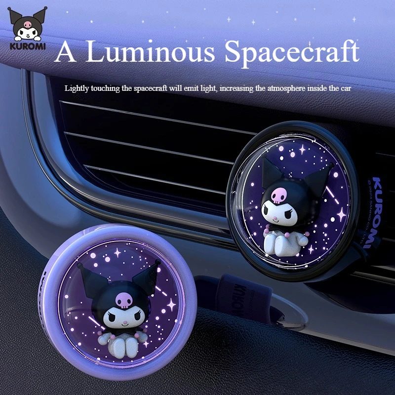 

Kuromi Car Air Outlet Fragrance with Atmosphere Light Lady Perfume Interior Decoration Accessories for Vehicle