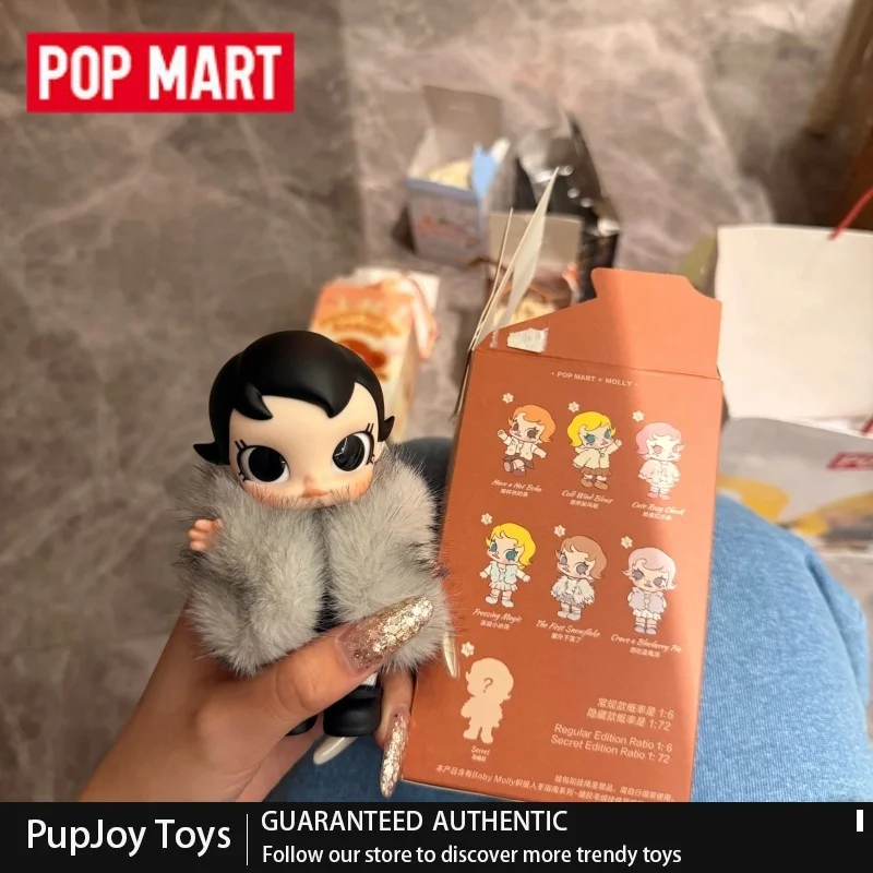 

Original Pop Mart Baby Molly Winter Fit Check Series Blind Box Dolls Cute Keychain Anime Figure Toys Mystery Boxes Hippers Doll