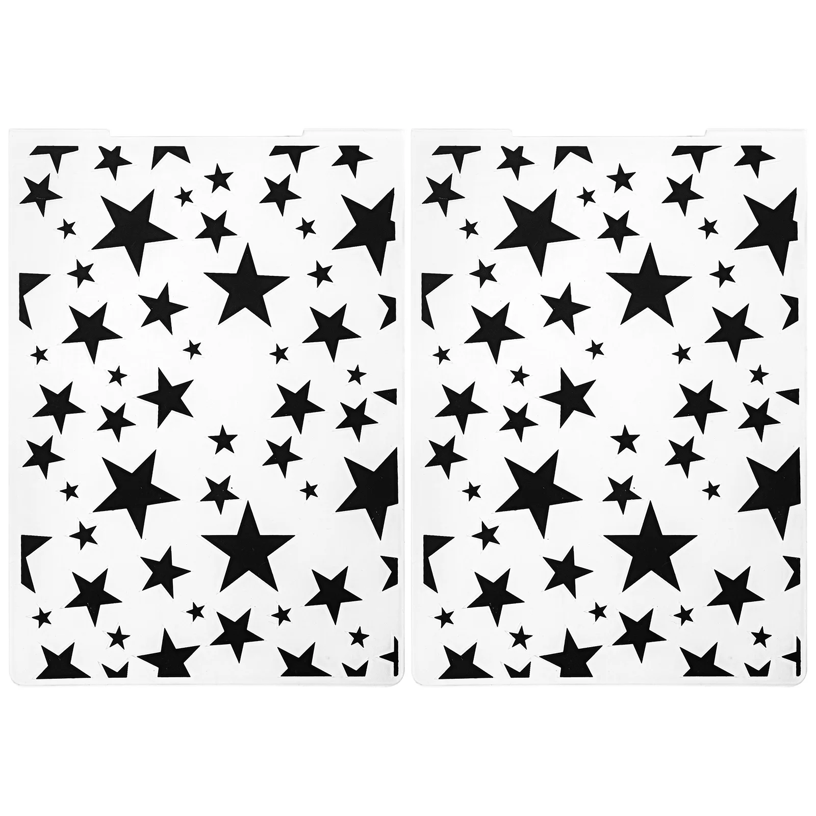 

2 Pcs Cake Stencils Template Pentagram Mold Hollow Printing Making Silver Plastic Molds