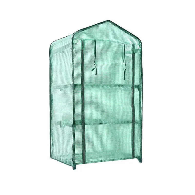 Mini Greenhouse Cover Outdoor Grow Tent Fiberglass Gridding Cloth Garden Warm Room 2/3/4Floors Growhouse Does not include rack