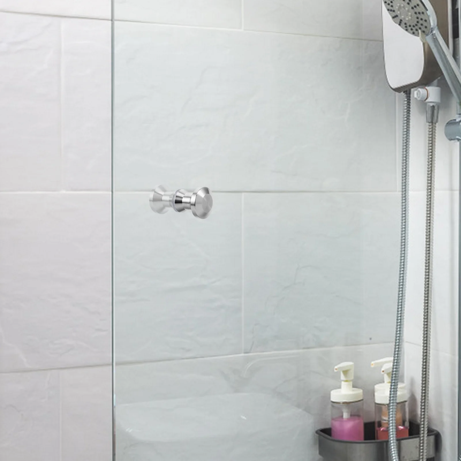 

1pcs Glass Door Handle Stainless Steel 304 Durable Shower Room Pull Knob Sliding Bathroom Hardware Replacement For Glass Shower