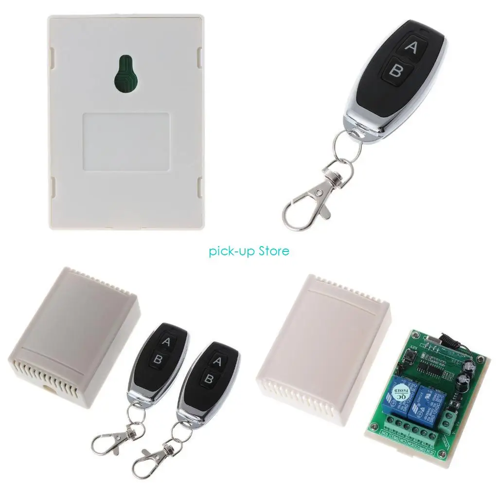 

Q5WA Two for Key Remote Controller Receiver for Garage Door Curtain Easy Installation