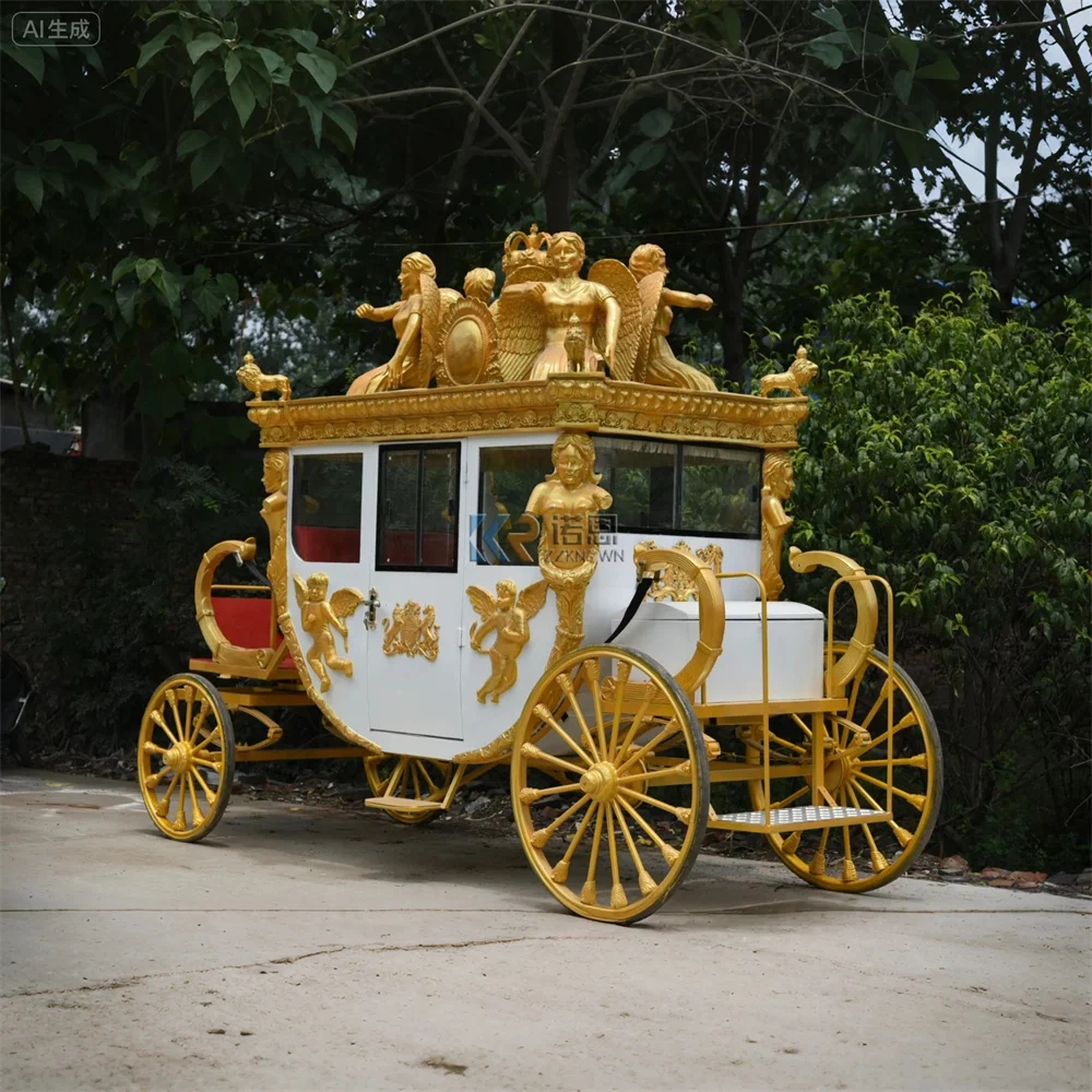 Royal Horse Wedding Carriage Manufacturer Wedding Vehicle Wagon Vintage Sightseeing Electric Royal Carriage for Sale