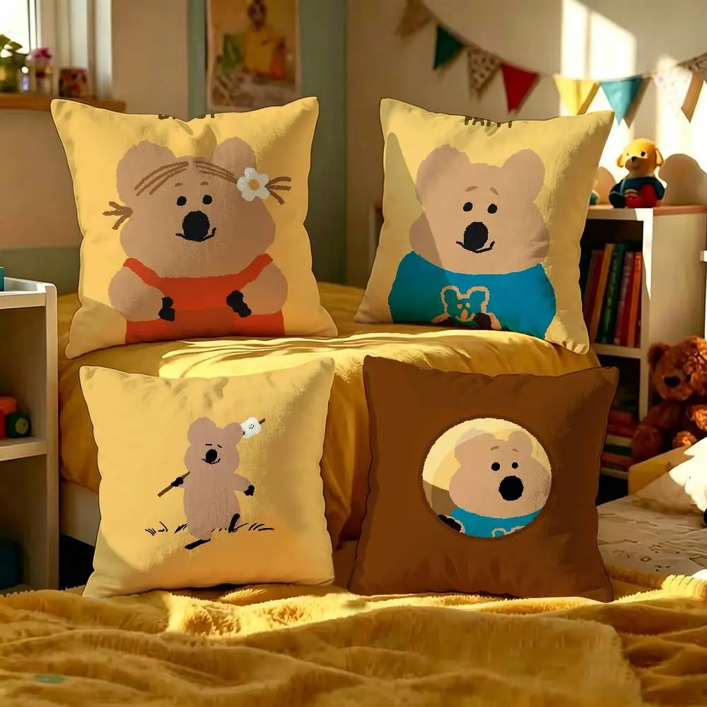 Q-Quokka Pillowcases Home Bedding Decorative Pillow Cover Wedding Super Soft Pillow Case