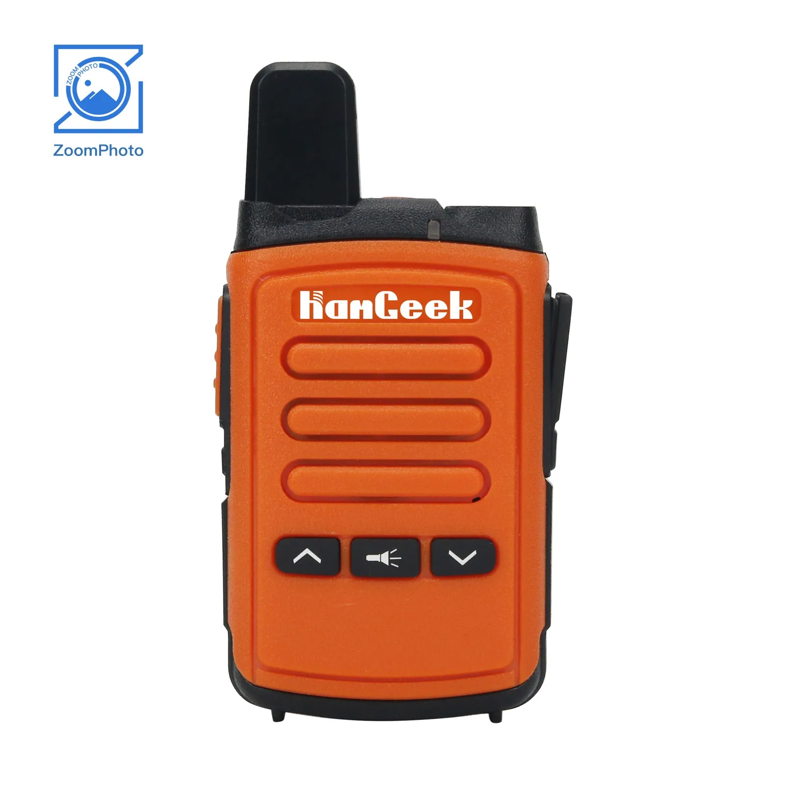 HamGeek-Mini9300 Mini Walkie Talkie, Orange, Black, 1-10km, UHF Radio for Hotel, Shopping Mall, 8W, 16CH, 2Pcs