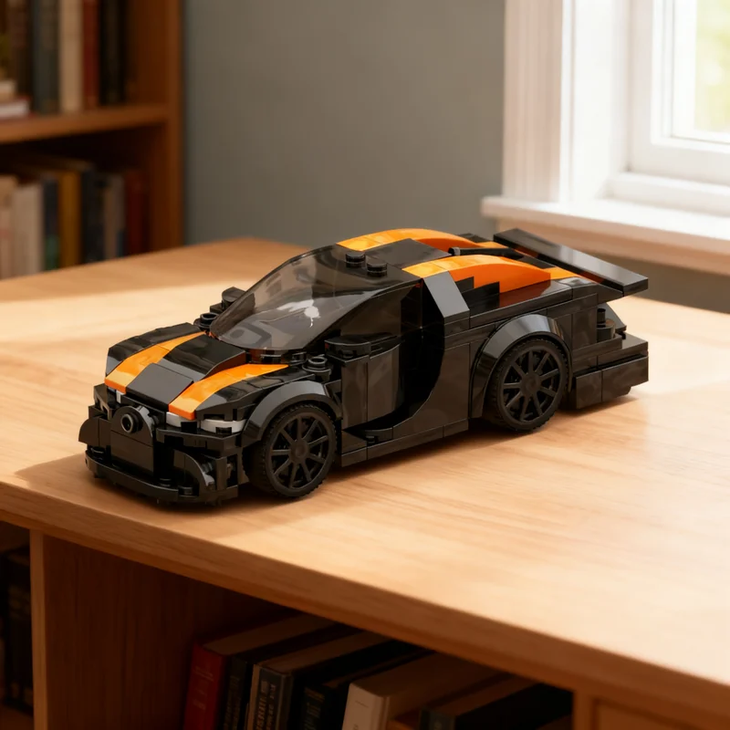 221pcs MOC City Champions Chiron Super Sport 6 Stud Wide Old Speed Chamions Scale Model Christmas Gift DIY Art