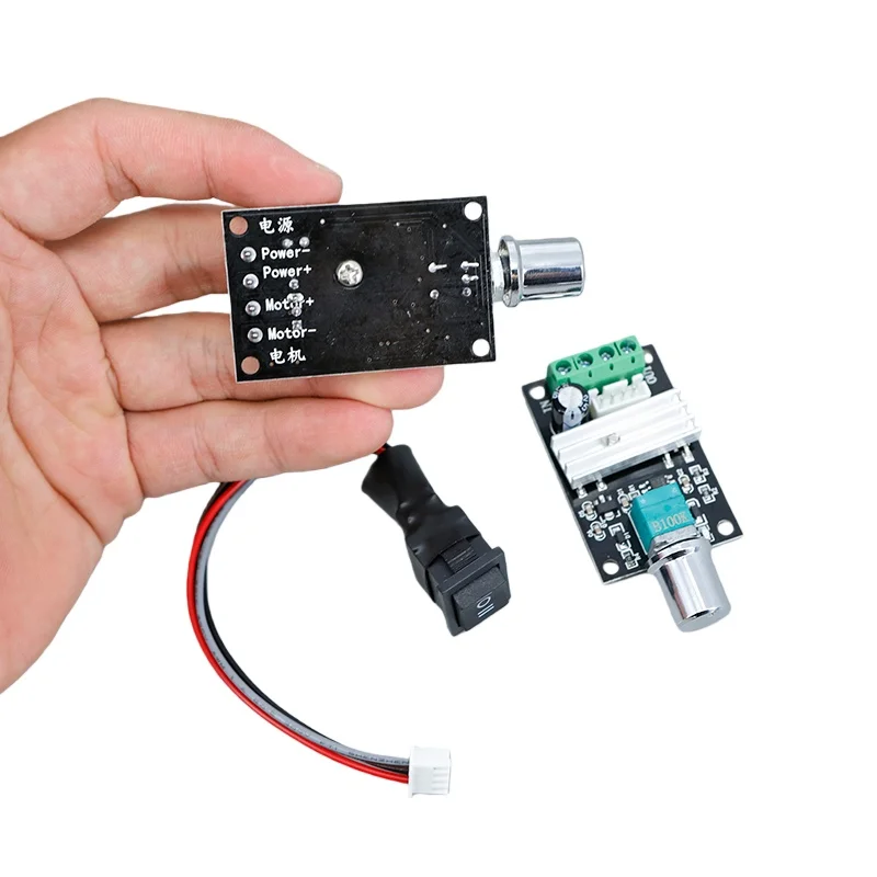 DC 6/12/24/28V 3A 80W DC Motor Speed Controller PWM Speed Adjustable Reversible Switch 1203BB DC Motor Driver Reversing N6