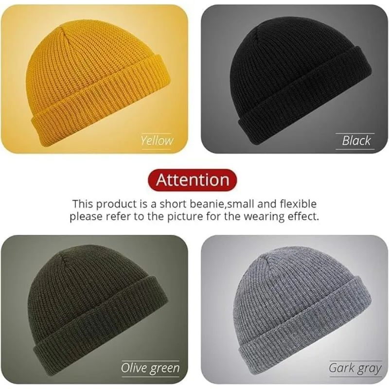 قبعة Trawler Beanie Watch Hat ذات حافة قابلة للطي Skullcap Fisherman Beanie للنساء والرجال