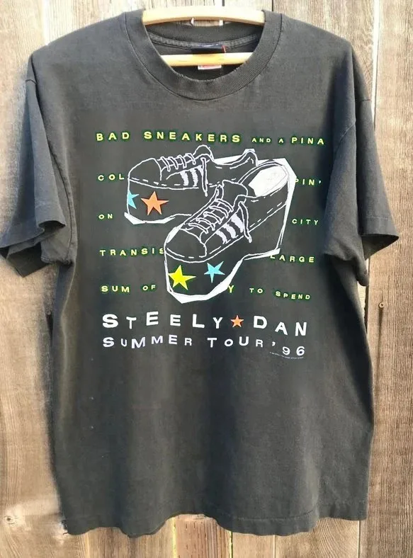 Remake 1996 Steely Dan Bad Sneakers Summer Tour Charcoal T-Shirt NH24939