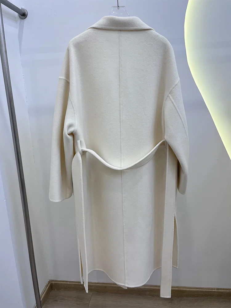 2025 New Winter Cashmere Wool Jacket Woolen Real Natural Fox Fur Pocket Coat Ladies Outwear Female Coat Women Luxury Jacket