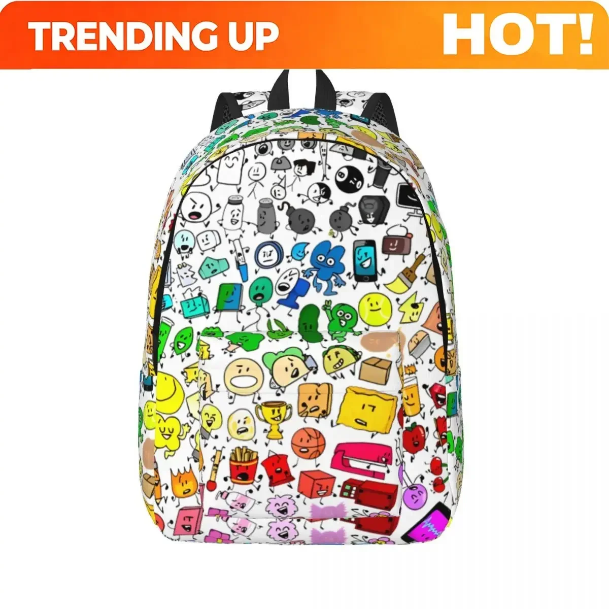 Custom Bag BFDI Inanimate Insanity All Characters Cool Backpack Sport Business Battle For Dream Island Daypack Laptop Computer S