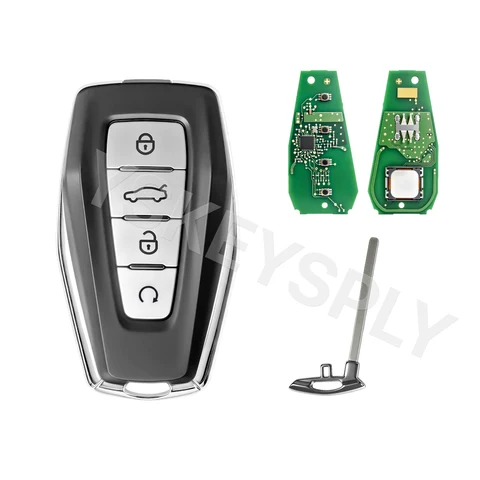 Для Geely Okavango, Azkarra, Atlas, Coolray, Monjaro, KX11, Emgrand X7, X3, S1: Умный интеллектуальный дистанционный ключ-брелок 433 МГц, чип 4A 47