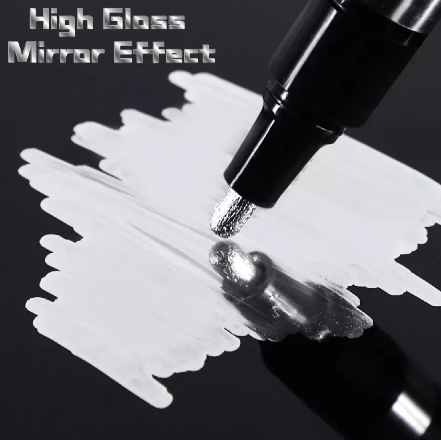 

1/2/3mm Nib Mirror Gold Silver Marker Reflective Paint Metal Chrome Plate DIY Liquid Signature Model High-gloss Pen