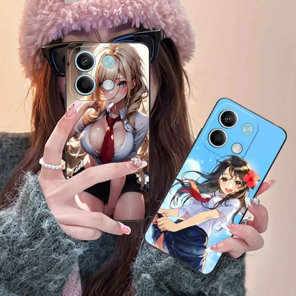 JK زي مدرسي فتاة جراب هاتف ل Xiaomi Redmi ملاحظة 14 13 12 11 S برو زائد 4G 5G الطباعة الملونة واقية غطاء الهاتف الذكي #3