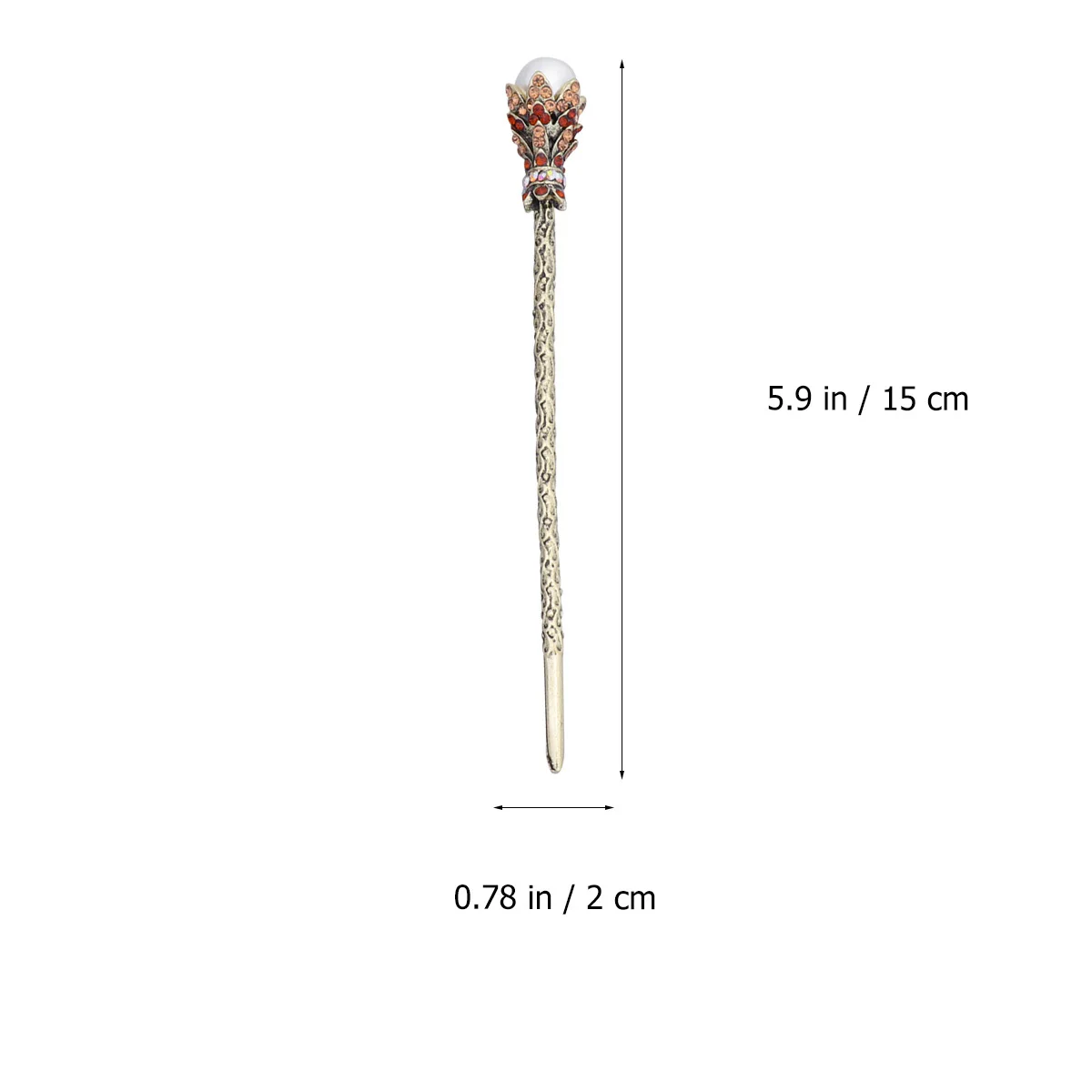 2Pcs Vintage Hairpin Rhinestone Hair Stick Pearl Hair Chopstick Elegant Bride Tiaras Party Women Hairpins Rhinestone Hairpins