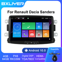 PX6 RK3399 DSP Android 12 1Din Car Radio Multimedia Video Player For Renault Dacia LOGAN sandero Duster Lodgy Lada Xray Captur