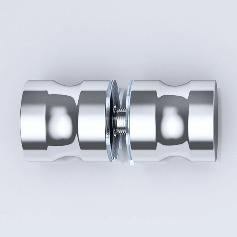 Bathroom Shower Door Handle Aluminum Alloy Glass Door Knob Bathroom Shower Sliding Door Double-sided Handle Home Hardware