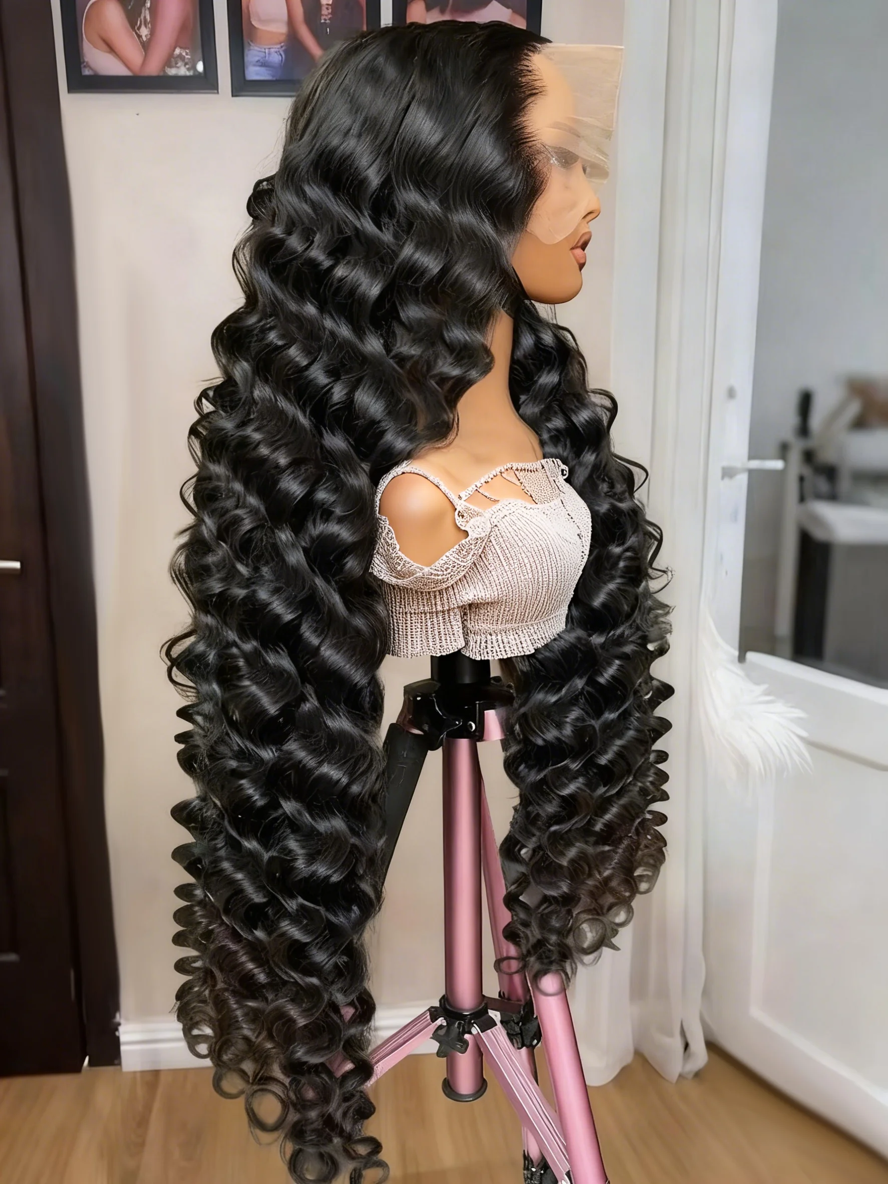 

30 36 Inch Loose Wave HD 13x6 Lace Front Human Hair Wigs Brazilian Curly Water Wave Lace Frontal Wig For Black Women Preplucked