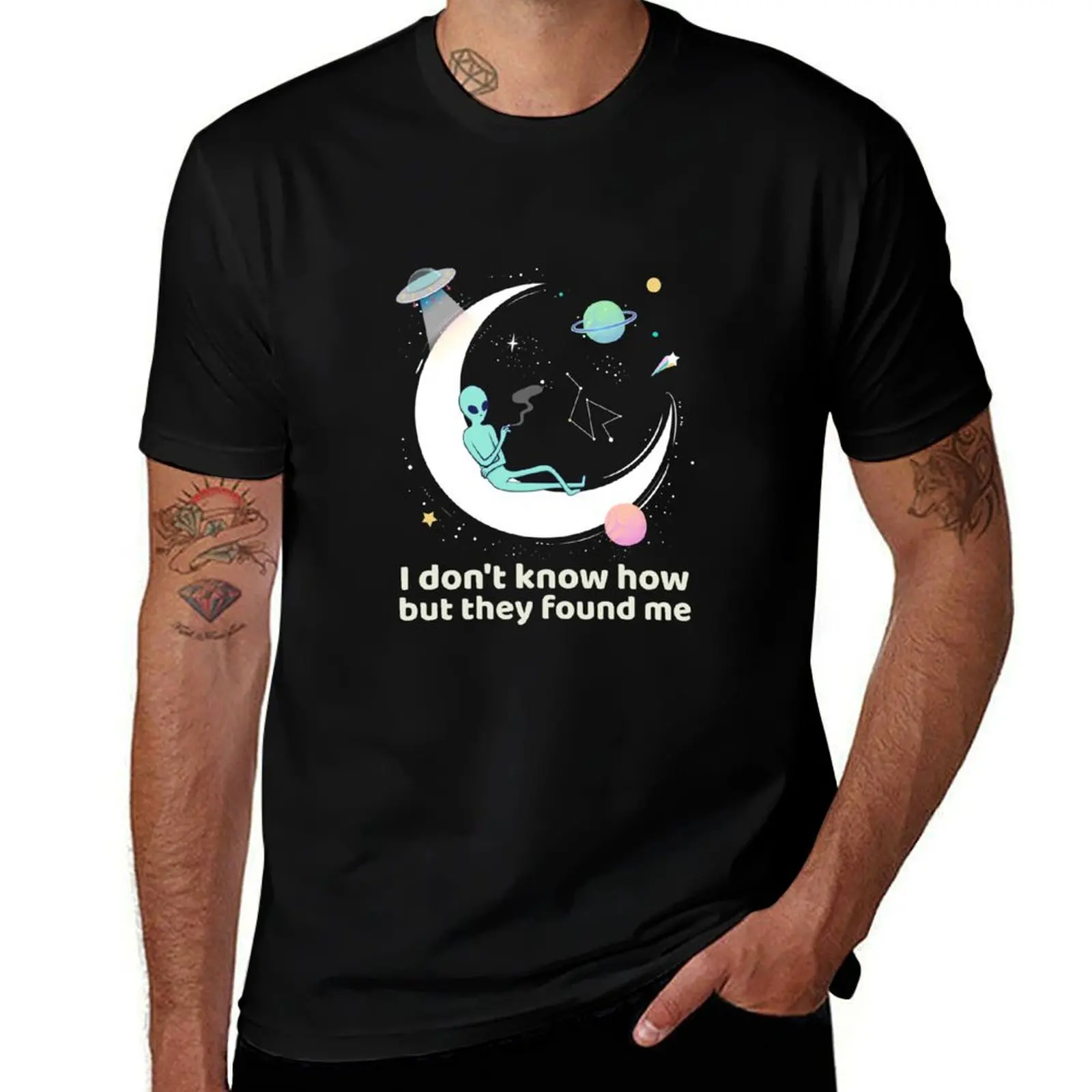 I don't know how but they found me T-Shirt Soft Touch Basic Cotton T-Shirt