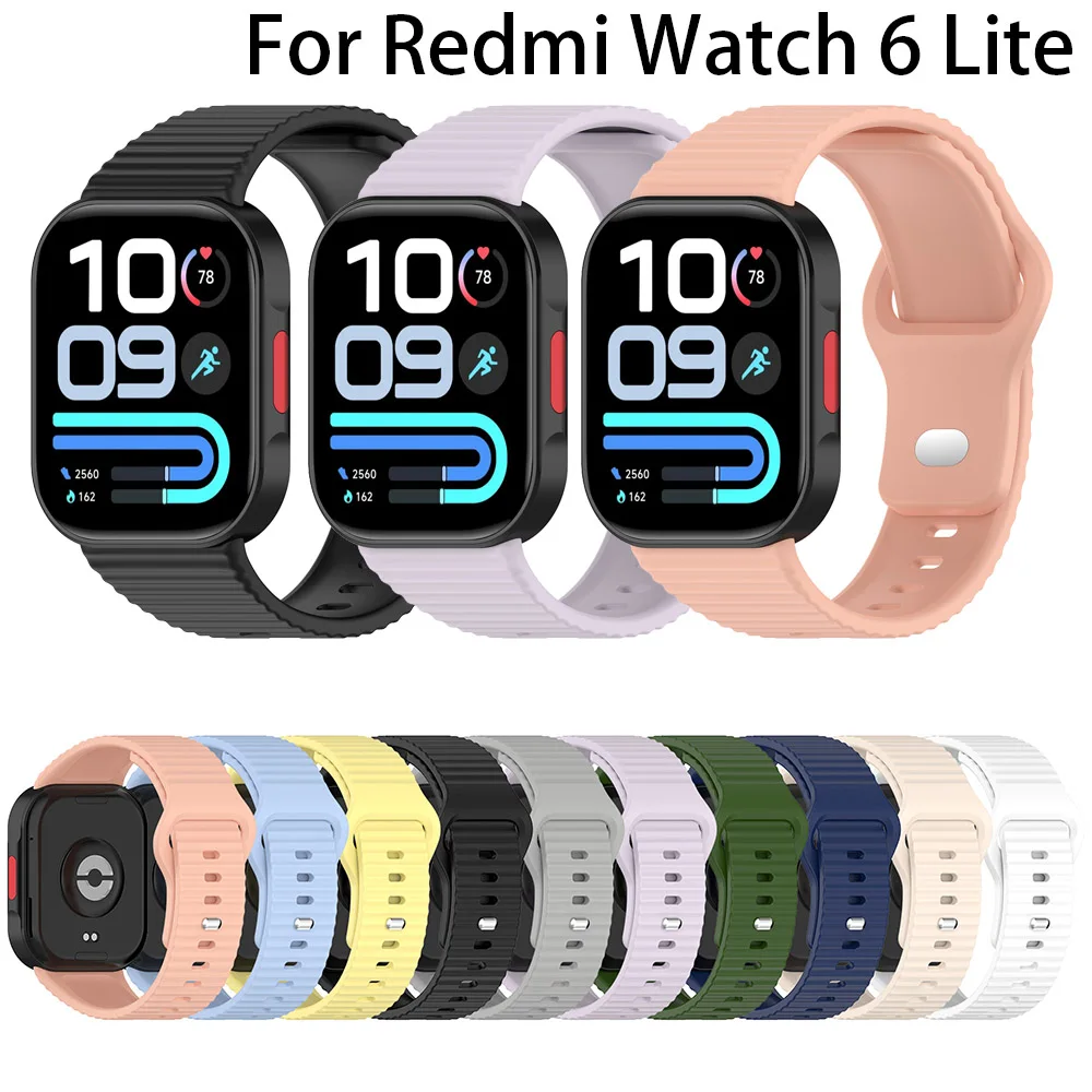 Fashion Silicone Watch Strap For Xiaomi Redmi Watch 6 Lite Global Version Smartwatch Band Bracelet Sport Wristband Strap New