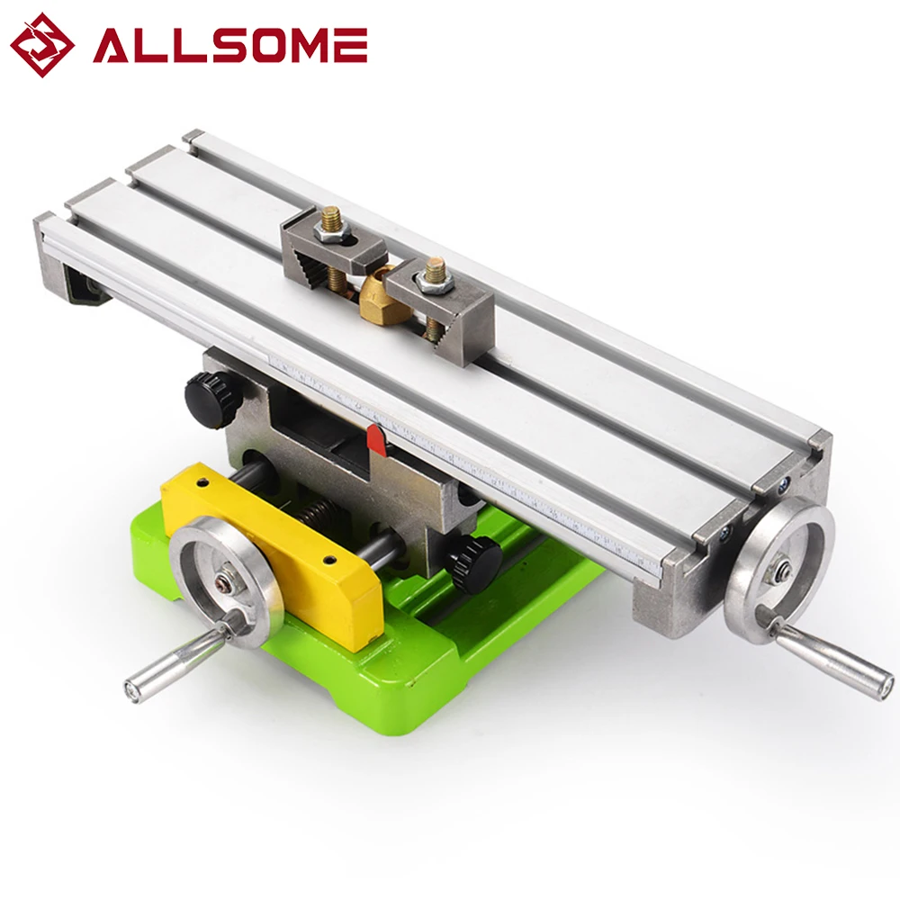 ALLSOME BG-6350 Compound Table Working Cross Slide Table Worktable for Milling Drilling Bench Multifunction Adjustable X-Y