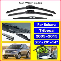 Limpiaparabrisas de coche para Subaru Tribeca 2005 - 2015, limpiaparabrisas delantero y trasero, accesorios para coche, gancho J 2013 2014 26 ""20"" 14""