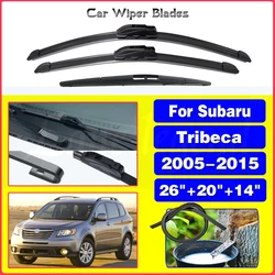 Car Wiper For Subaru Tribeca 2005 - 2015 Front Rear Windshield Windscreen Wiper Blade Car Accessories J Hook 2013 2014 26