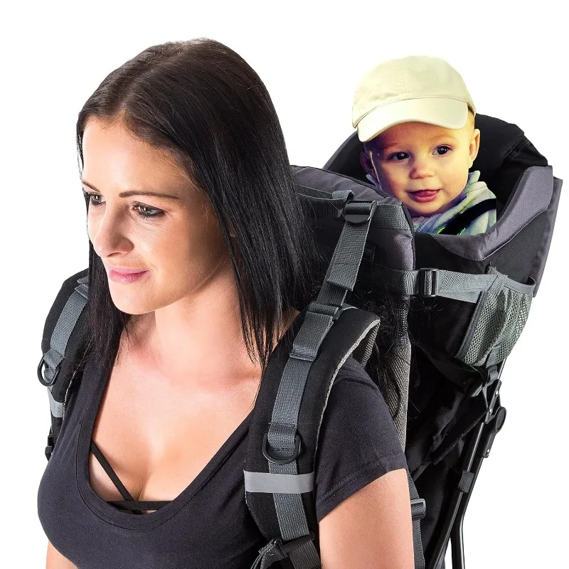 Hiking Baby Carrier Backpack-Comfortable Baby Backpack Shoulder Straps with Changing Pad, Insulated Pocket + Rain and Sun Cover