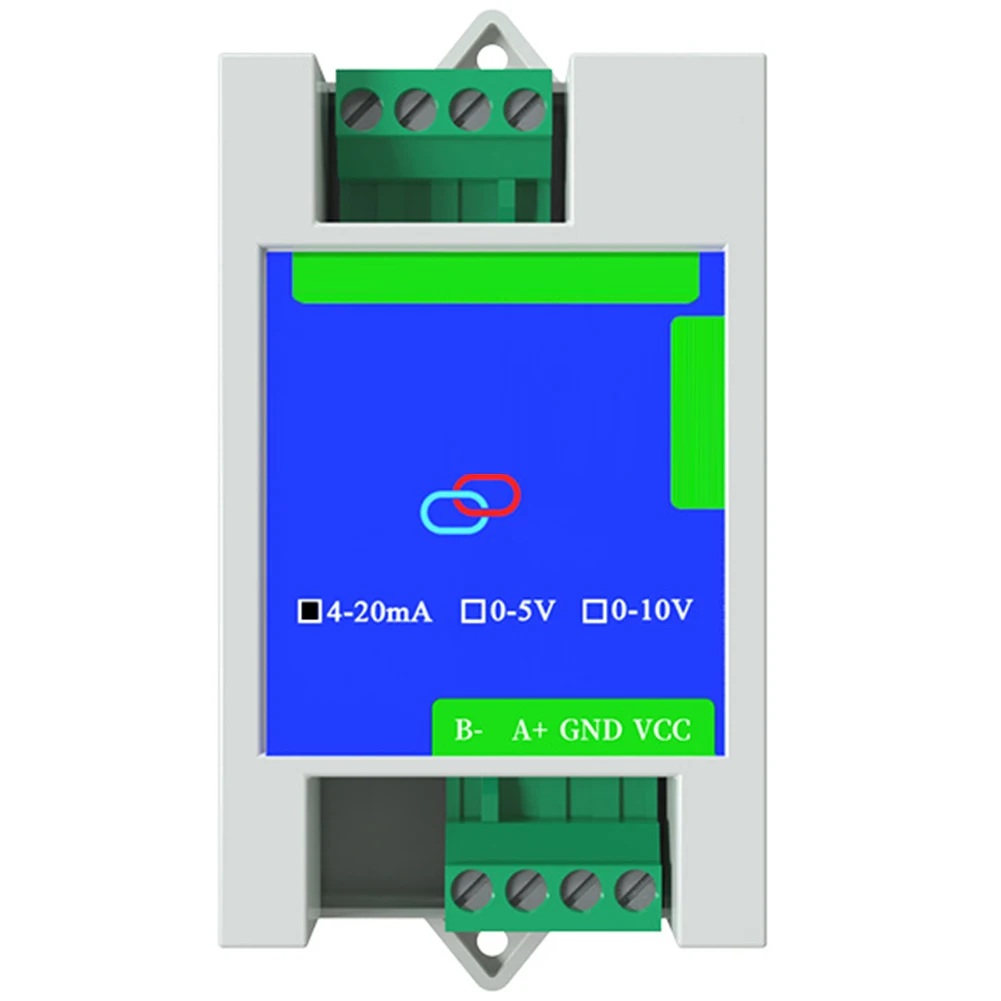For RS485 To Analog Output Module 2/4 Channels 0-10V/0-5V/4-20mA For Modbus For RTU 12-Bit Resolution 0.1% Accuracy DC 5-30V