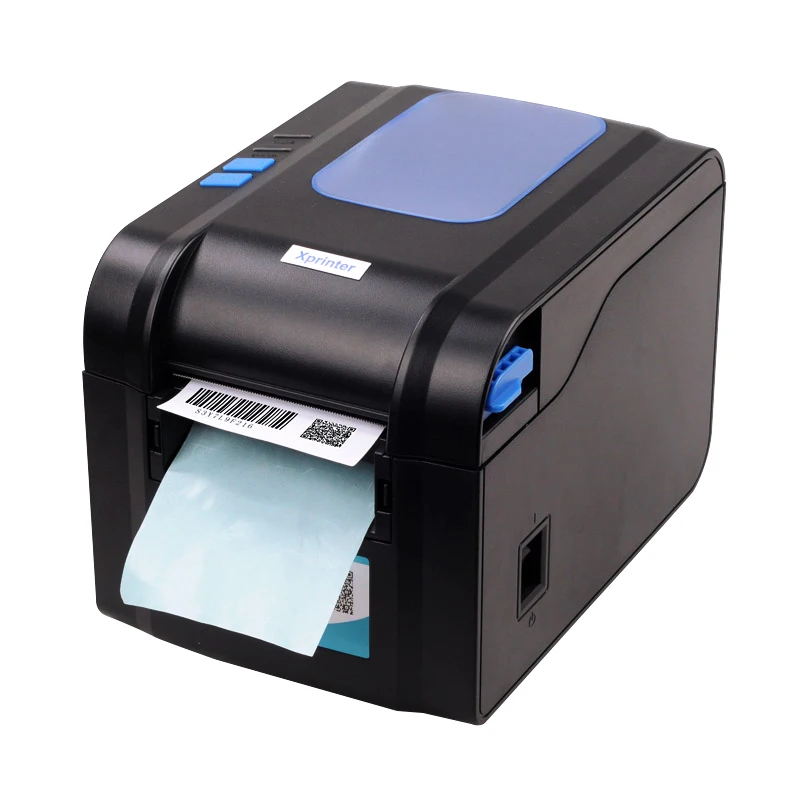 XP-370B 370BM 80MM Thermal Barcode Printer Black 152mm/sec 3in1 Multi Ports Sticker Label Printer with auto peeler