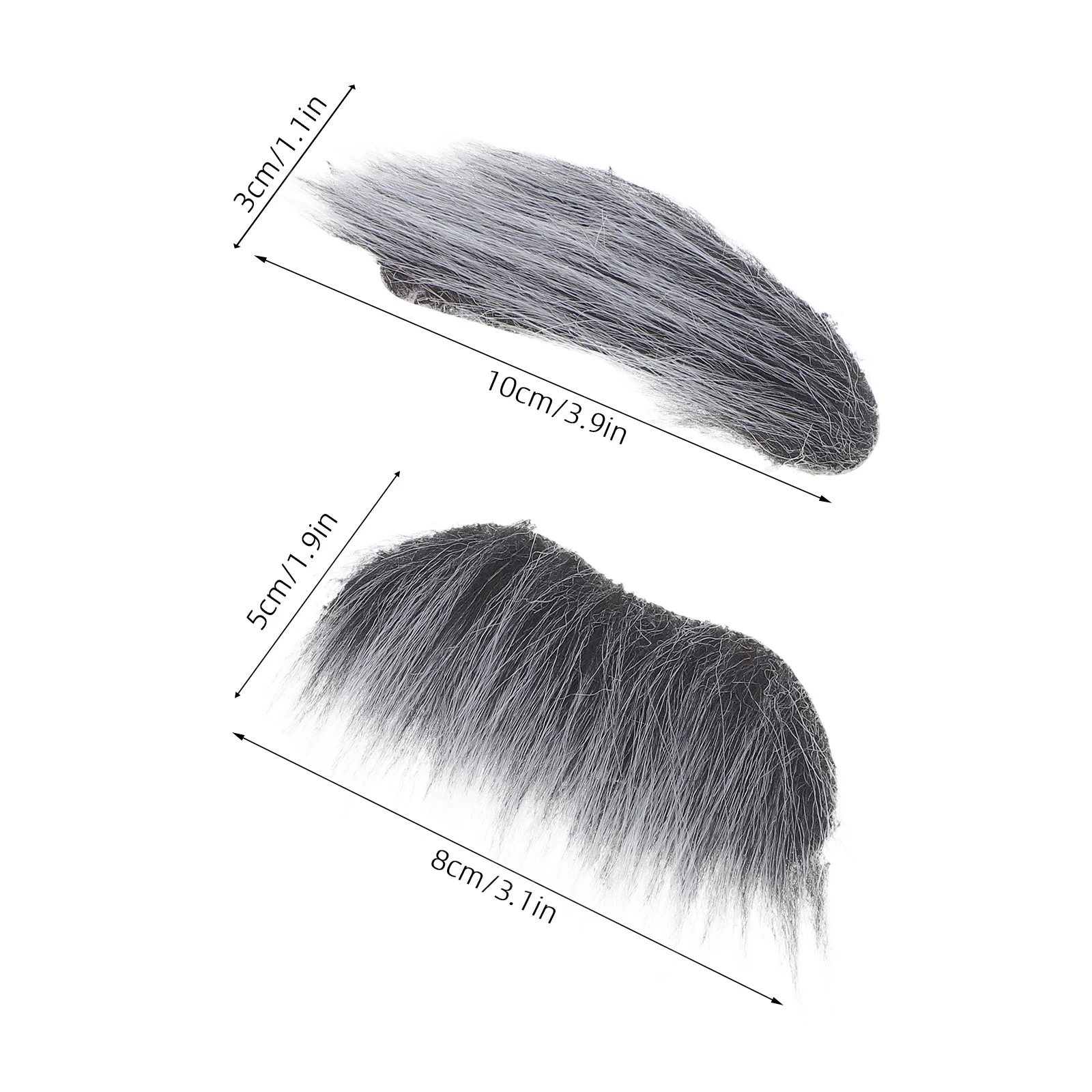 1 set di barba finta e sopracciglia combinati dall'aspetto realistico, facile da applicare per il travestimento di Halloween, cosplay, raccolta festiva, oggetti di scena da uomo