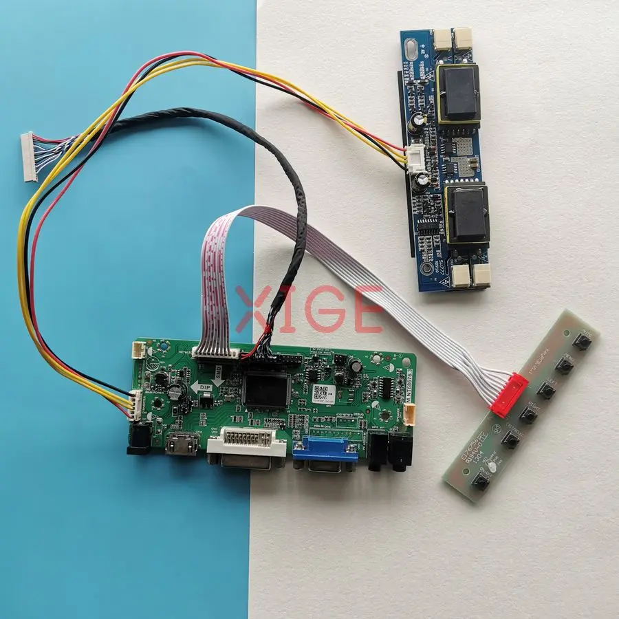 

LCD Screen Drive Board Fit HSD150MX19 TFTMD38140CBA TX38D14VC0CAA AA121XJ01 4-CCFL 1024x768 HDMI+DVI+VGA 20Pin LVDS 1024*768 Kit