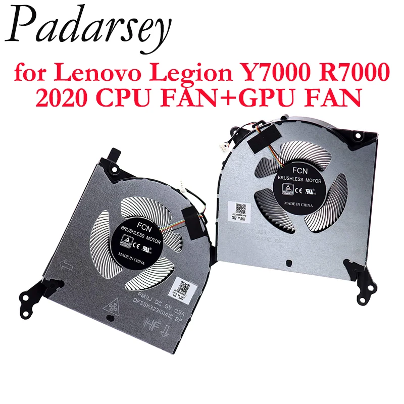 

Pardarsey CPU Cooling Fan w/GPU Cooler Fan Set Replacement for Lenovo Legion Y7000 R7000 2020 DC5V DC12V Processor Cooler Fan