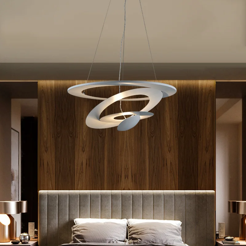 Imagem -02 - Pendant Lamp Ring For Kitchen Island Teto Hanging Light Suspensão Metal Chandelier Itália Design Sala de Estar