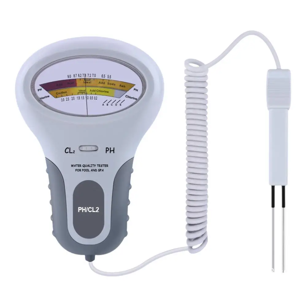 PC‑102 CL2 Chlorine & PH Tester Swimming Pool Spa Water Analyzer Quality Probe With T8E1