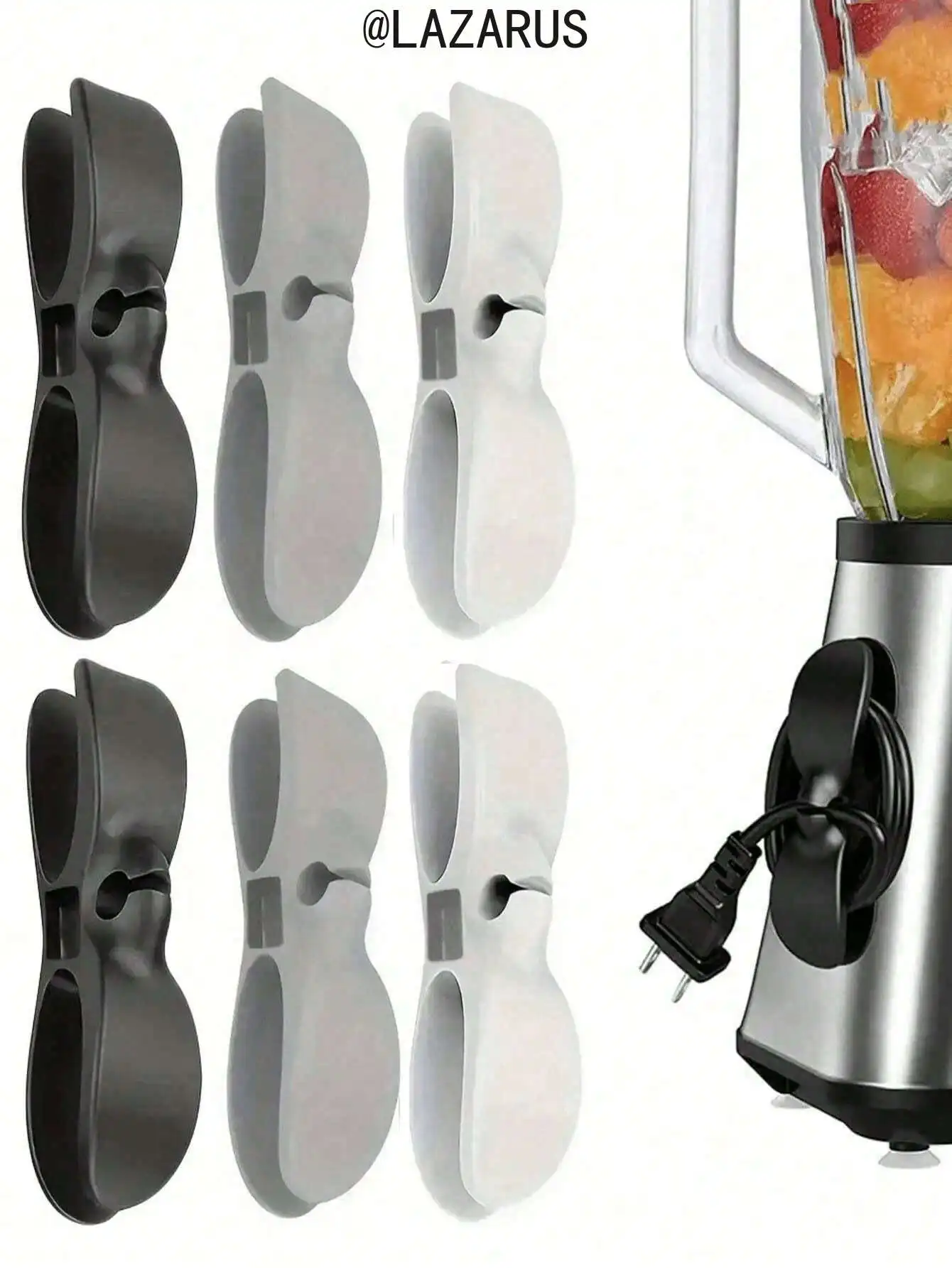 5pcs Solid Color Small Kitchen Appliance Cable Organizer Upgraded Kitchen Power Cord Organizer,Household Organizer And Storage Too Cable Management Bracket,For Kitchen Appliances And Electronic Devices,Suitable For Home And Office,Cord Winding