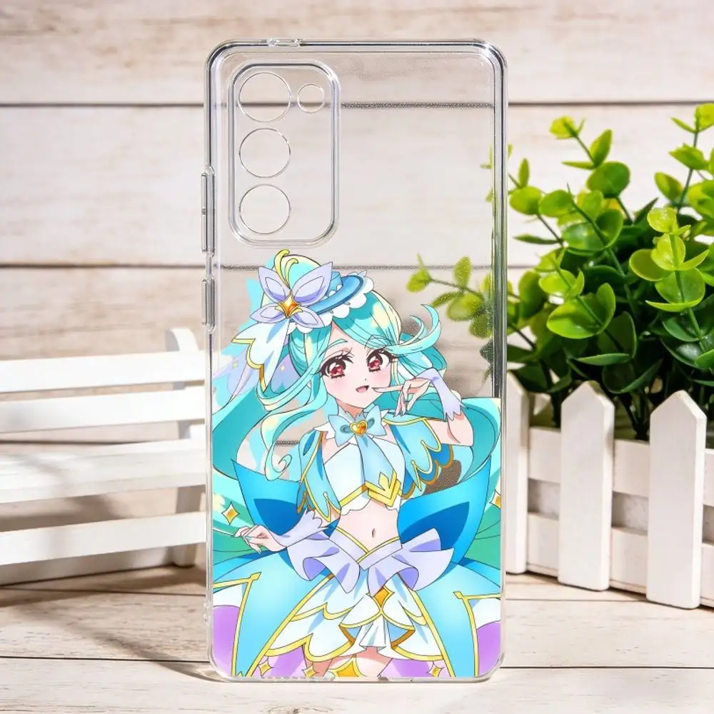

Cure Eclair Star Detective Precure Phone Case For Samsung Galaxy S24 S25 S23 S22 S21 Plus S24 S25 Transparent Cover Case