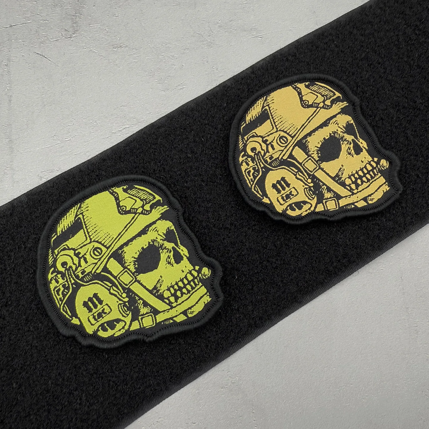 Parche bordado calaveras tejido para casco táctico y mochila