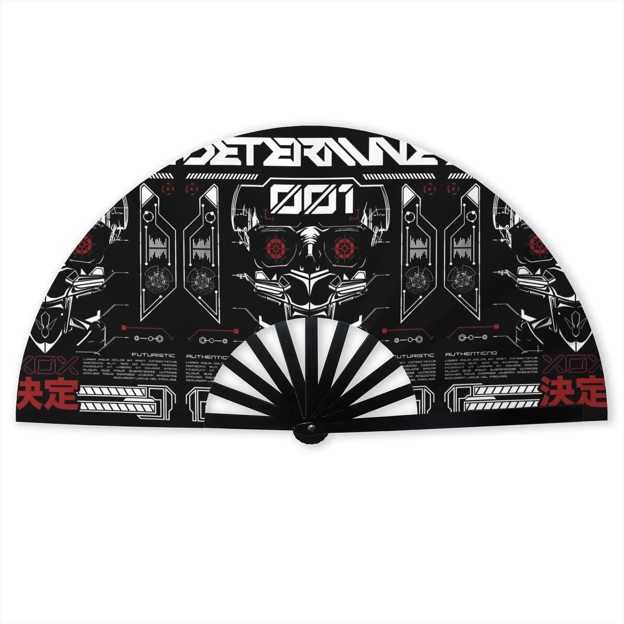 Determine Futuristic Hand Fan Promotional Gift Event Souvenir C-Cyberpunks Durable Folding Fans Novelty Bulk Pack Fan