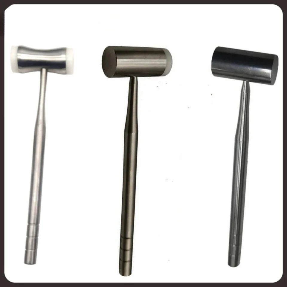 DentalS Bone Hammer Double-headed Nylon Stainless Steel Handle Autoclave Teeth Surgical Extraction Tool Dentist Instrument
