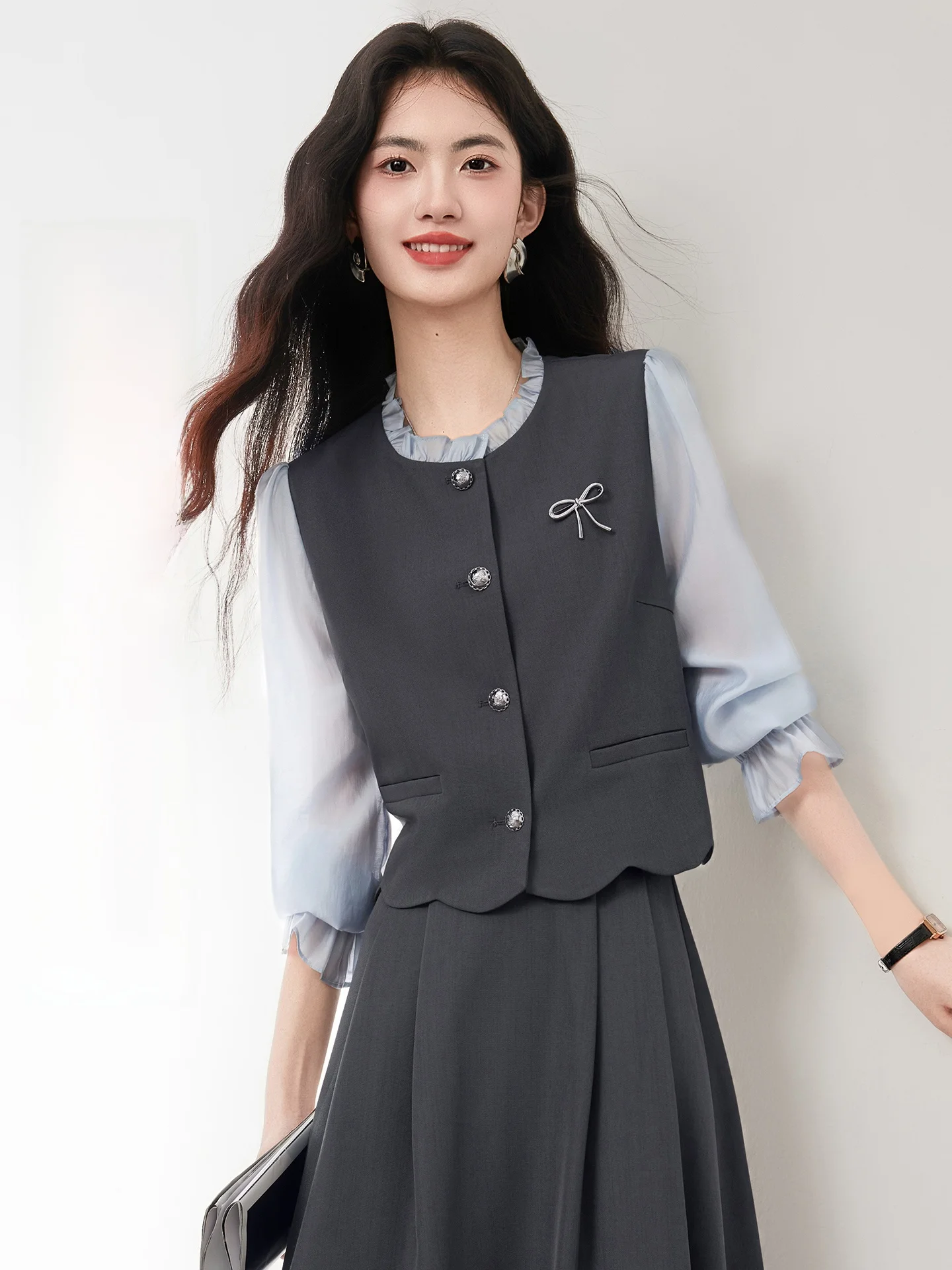 

Ele ort Outerwear Women's Spring 2026 New Design High Quali Top Faionable Sli Polyester Fiber Straight Hemline