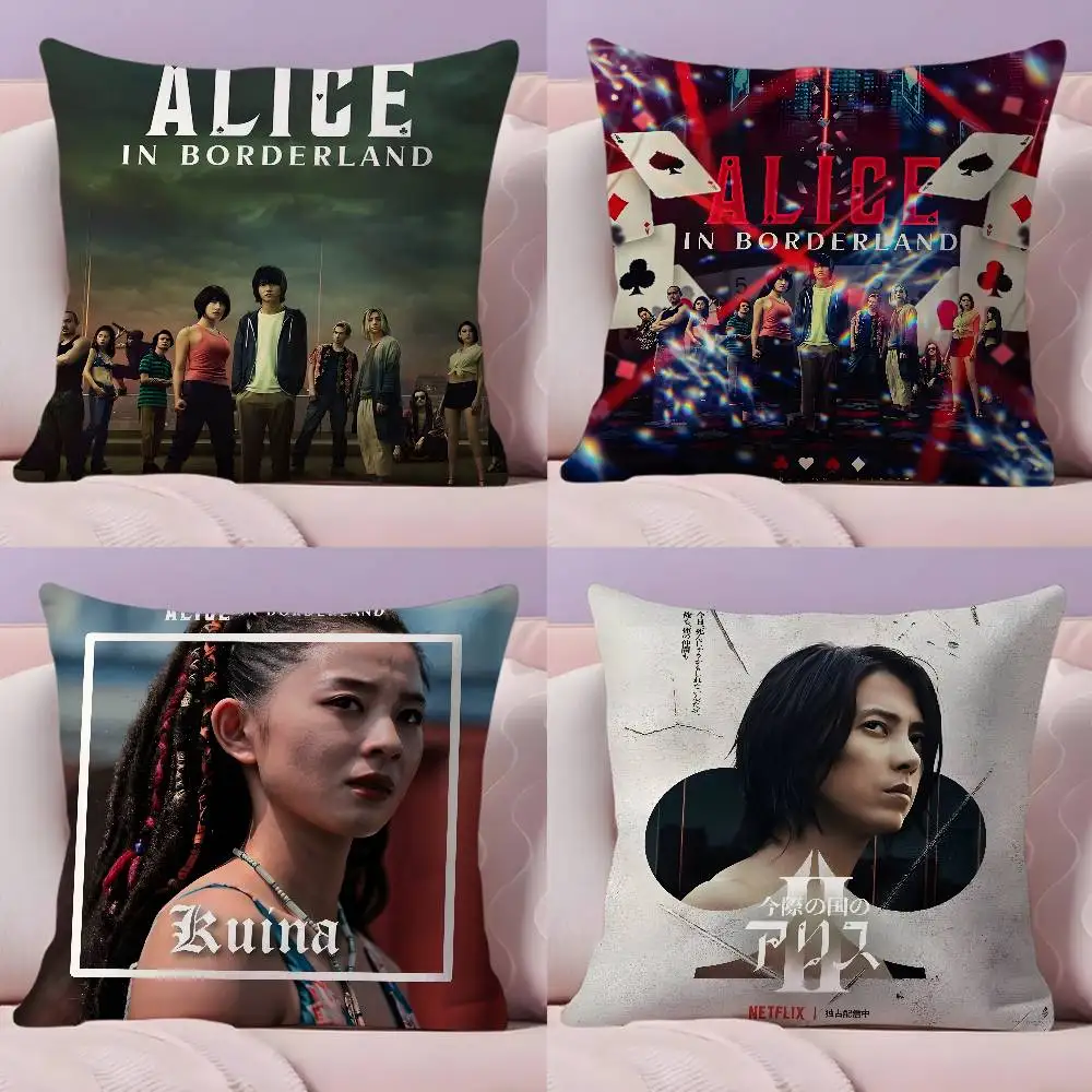 

A-Alice in Borderland Pillow Case Ultra Soft Skin Friendly Fabric Cloud Like Comfort & Concealed Zipper